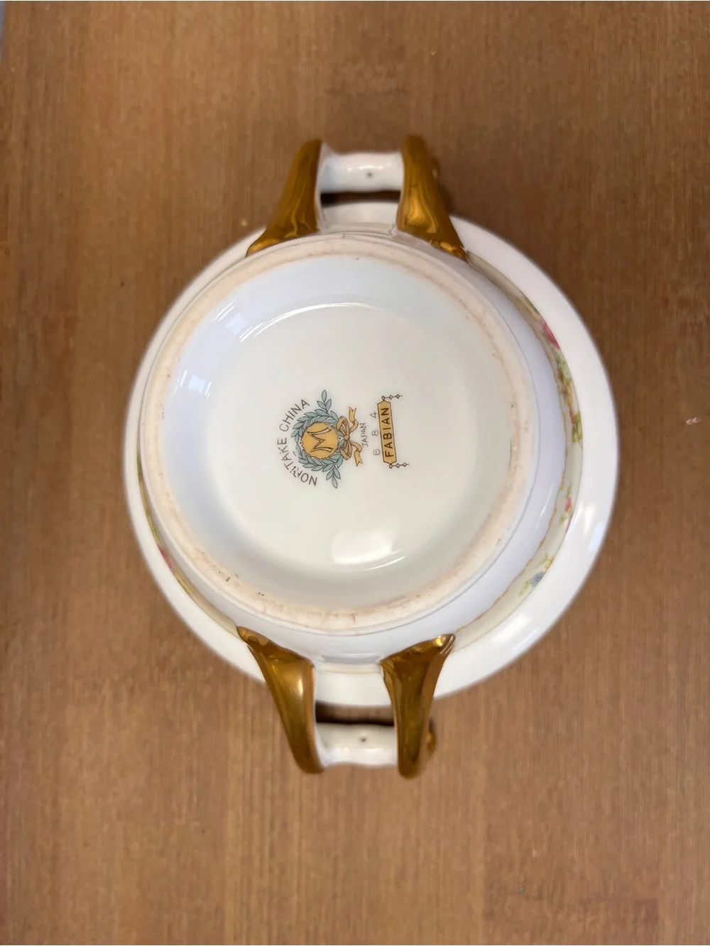 Noritake porcelain sugar